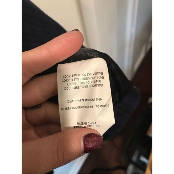 Motherhood Maternity Wool Blend Blue Black Plaid Peacoat Small - Picture 8 of 14